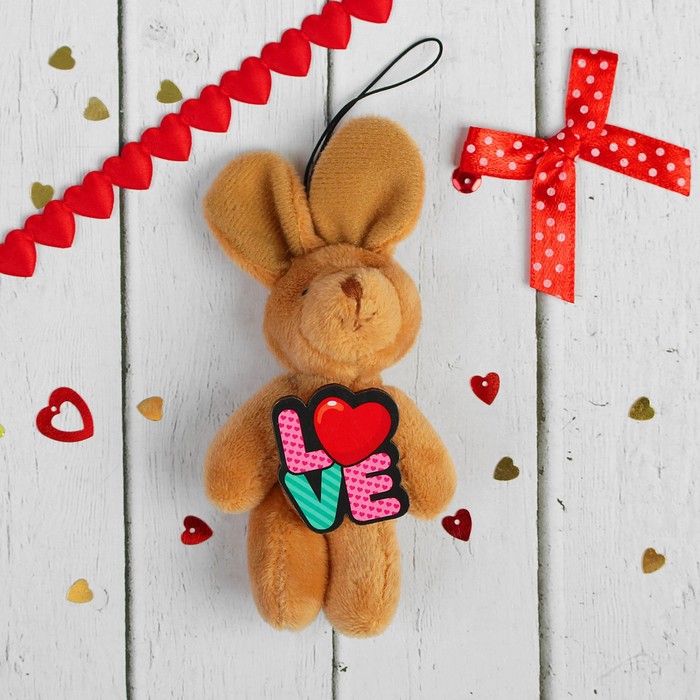 Брелок-подвеска "Love", зайка