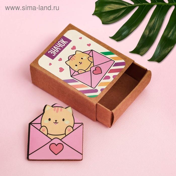 Значки Значок в коробочке «Кот»
