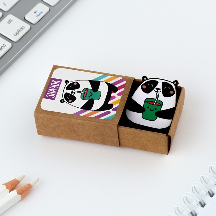 Значок в коробочке «Панда» 5 х 4 см значок в коробочке лисенок 5 х 4 см