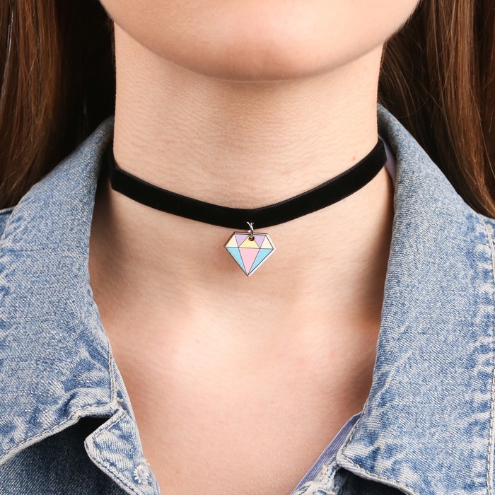 Чокер с подвеской "Алмаз"