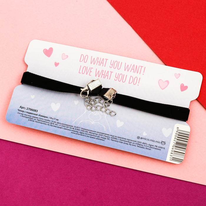 Чокер с подвеской "Камера"