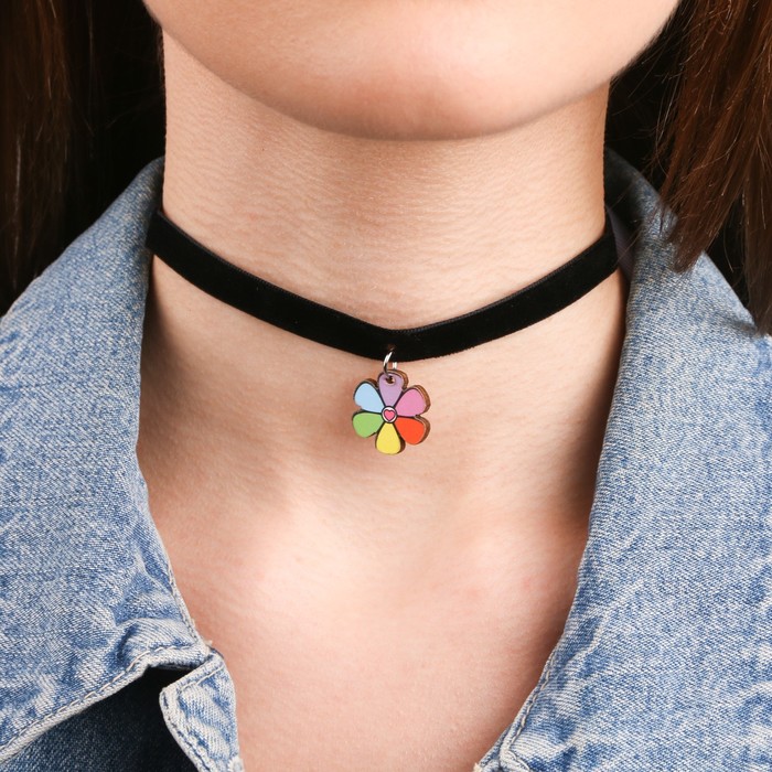 Чокер с подвеской "Цветок"