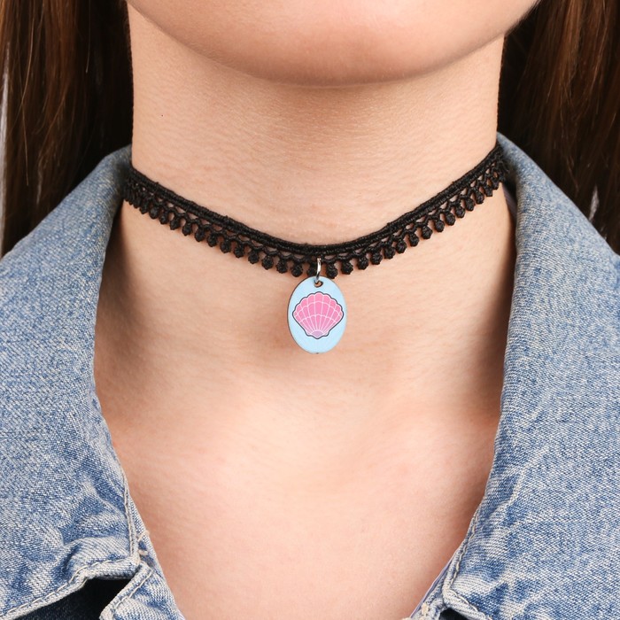 Чокер ажурный с подвеской "Ракушка"