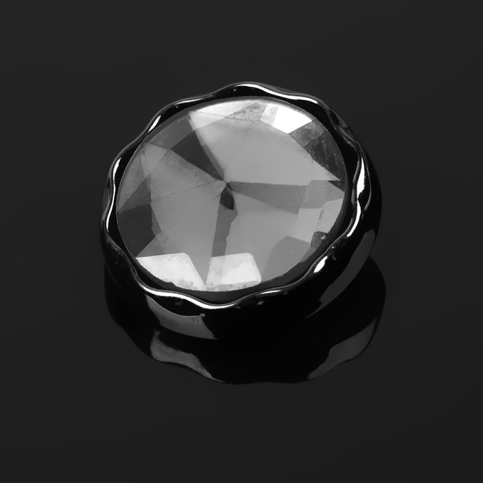 Набор декоративных пуговиц «Снежинка», d=30мм, 6шт, цвет чёрный