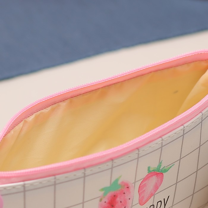 Косметичка-футляр на молнии, 1 отдел, цвет белый