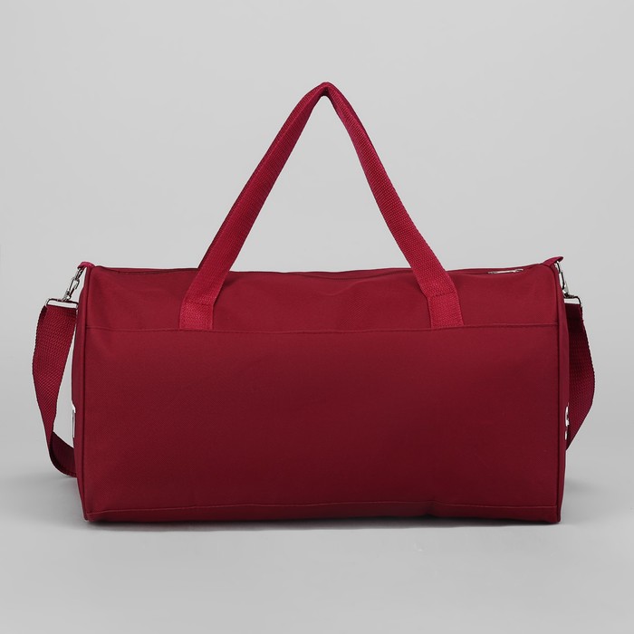 Сумка спорт Полосы, 43*20*24см, 1 отд на молнии, длин ремень, бордовый