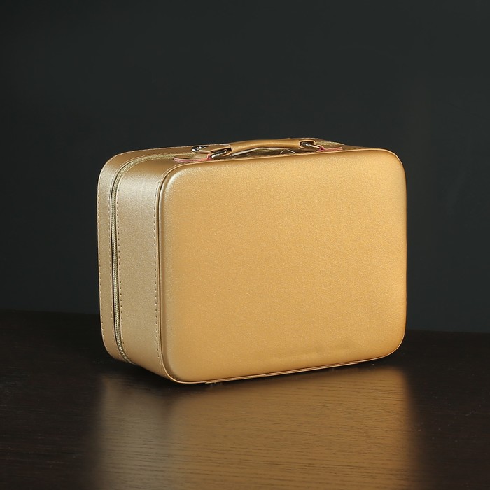 Набор косметичек 2 в 1, отдел на молнии, зеркало, цвет жёлтый