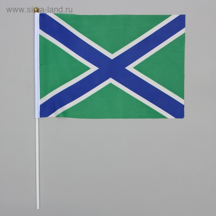   Сима-Ленд Флаг Морские пограничные войска 30х20 см, набор 12 шт, шток 40 см, полиэстер