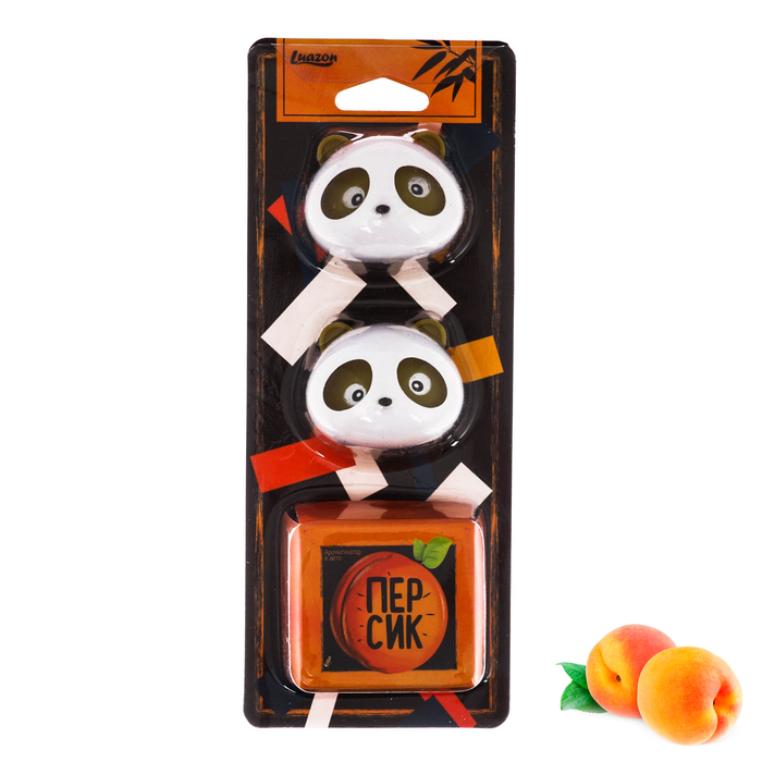 Ароматизатор на дефлектор Панда "Персик"