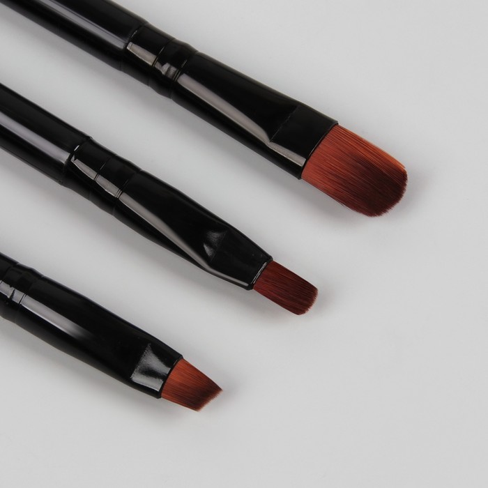 Набор кистей для макияжа, 6 предметов, 14см, цвет чёрный