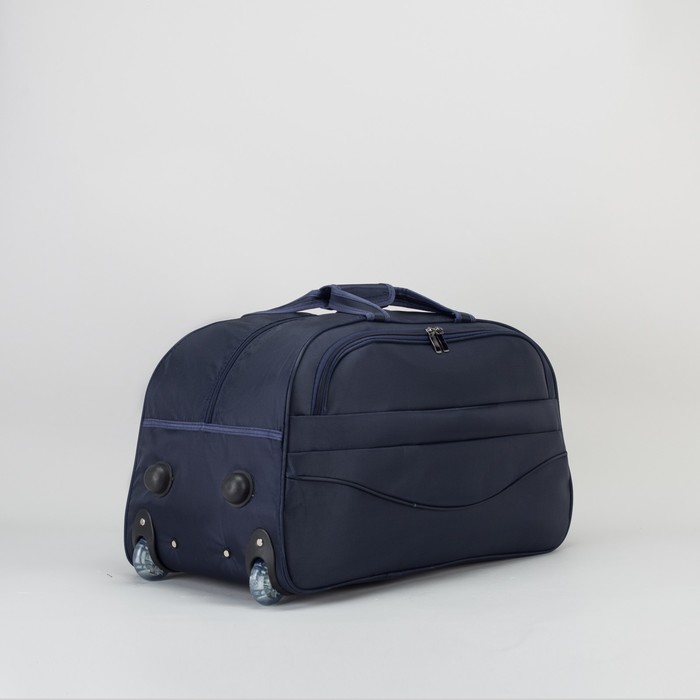 Сумка дорожная на колёсах, 1 отдел, наружный карман, цвет синий