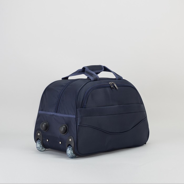 Сумка дорожная на колёсах, 1 отдел, наружный карман, цвет синий