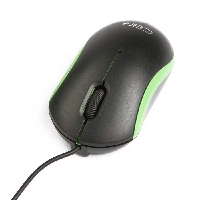 Мышь CBR CM 112, оптическая, проводная, 1200dpi, провод 1.1 м, USB, зеленая