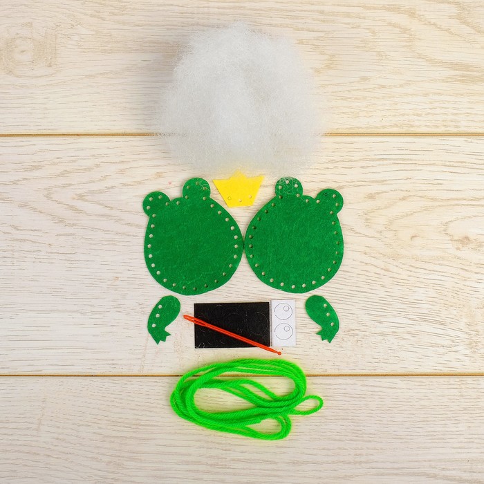 Набор для создания игрушки из фетра "Лягушка" + игла