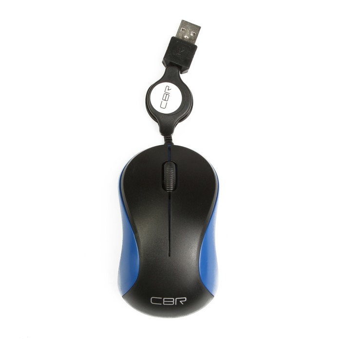 Мышь CBR CM 114, оптическая, проводная, 1200dpi провод на скрутке, 75см, USB, синяя