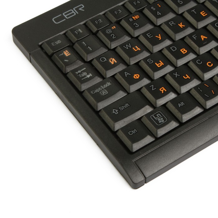 Клавиатура CBR KB 175, металлическое дно, мультимедиа, 87 кнопок + 10 доп., USB, черная