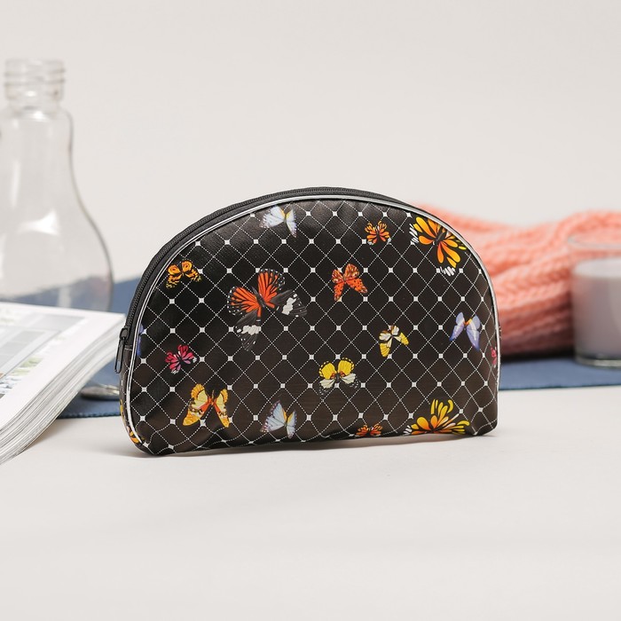 Набор косметичек 5 в 1, отдел на молнии, цвет чёрный