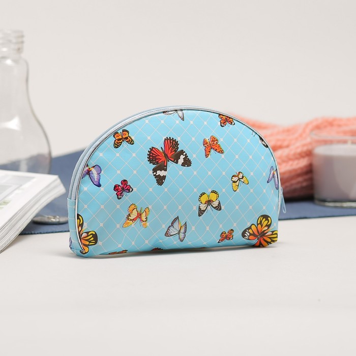 Набор косметичек 5 в 1, отдел на молнии, цвет голубой