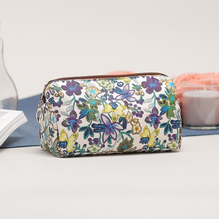 Косметичка дорожная на молнии, 1 отдел, цвет зелёный