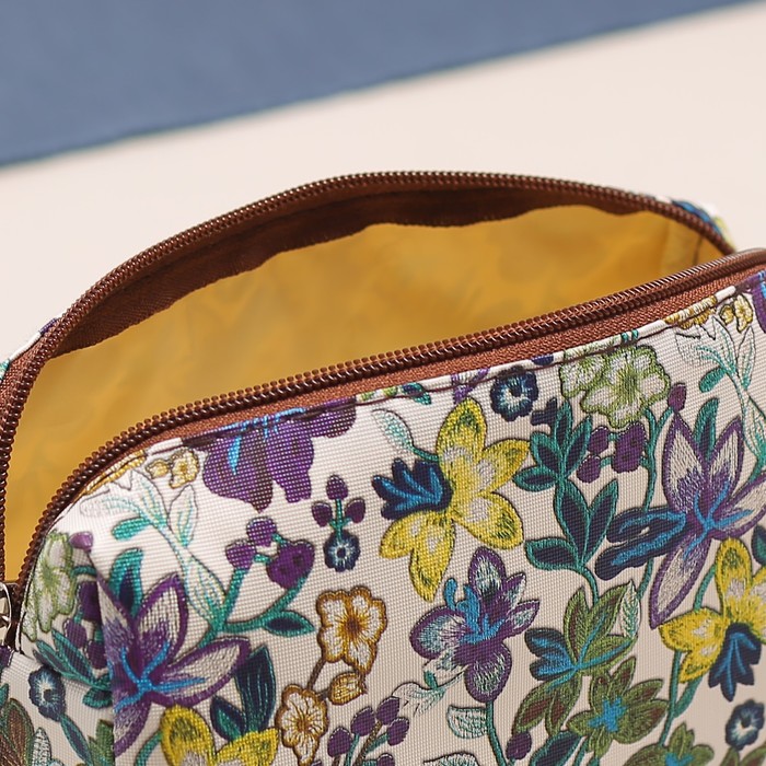 Косметичка дорожная на молнии, 1 отдел, цвет зелёный