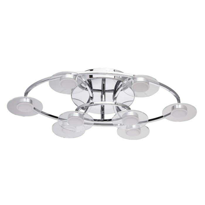 Люстра потолочная "Гэлэкси" 8x3W LED хром 64x40x15см