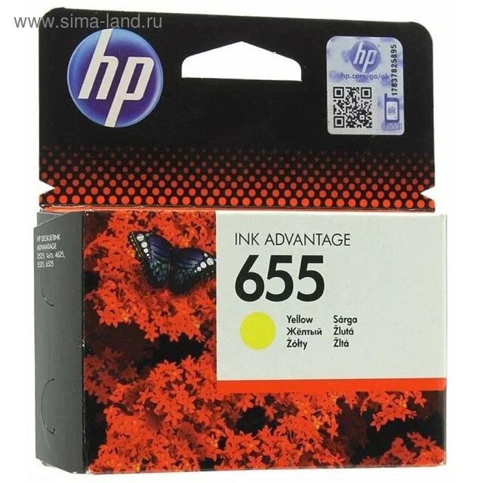 Картридж струйный HP 655 CZ112AE желтый для HP DJ IA 3525/4615/4625/5525/6525 (600стр.) цена и фото