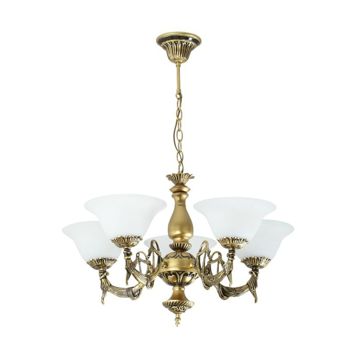 Люстра подвесная LUIGI 5x60W Е27 черненое золото 60x60x55см