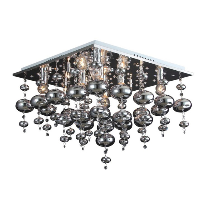 Люстра потолочная ARTEMIA 8+6+81x60W+20W+01W E14+G4+LED хром 55x55x38,5см