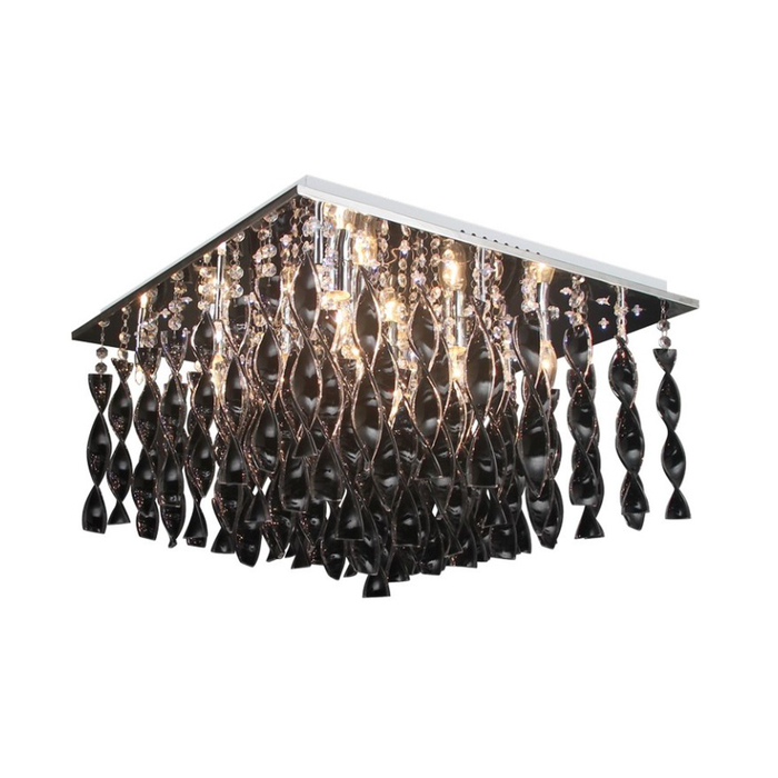 Люстра потолочная DEMETRIA 8+8x60W+20W E14+G4 хром 55x55x35см