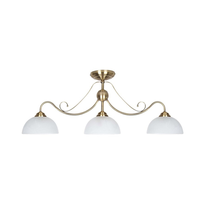 Люстра потолочная ORLANDA 3x60W E27 бронза, белый 25x25x31,5см