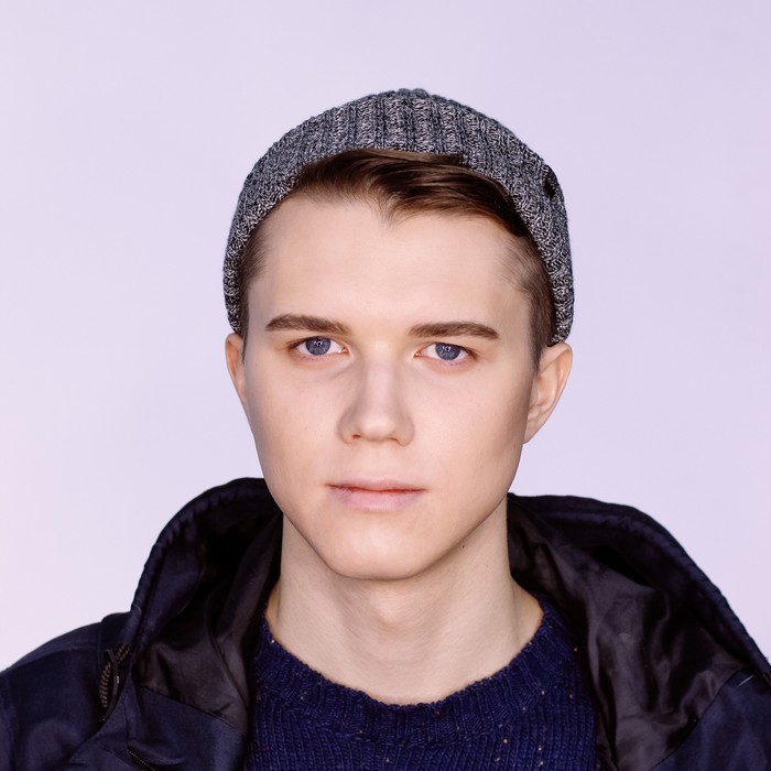 Шапка мужская "ФЕДУК" демисезонная 820203, цвет чёрно-белый меланж, р-р 56-58