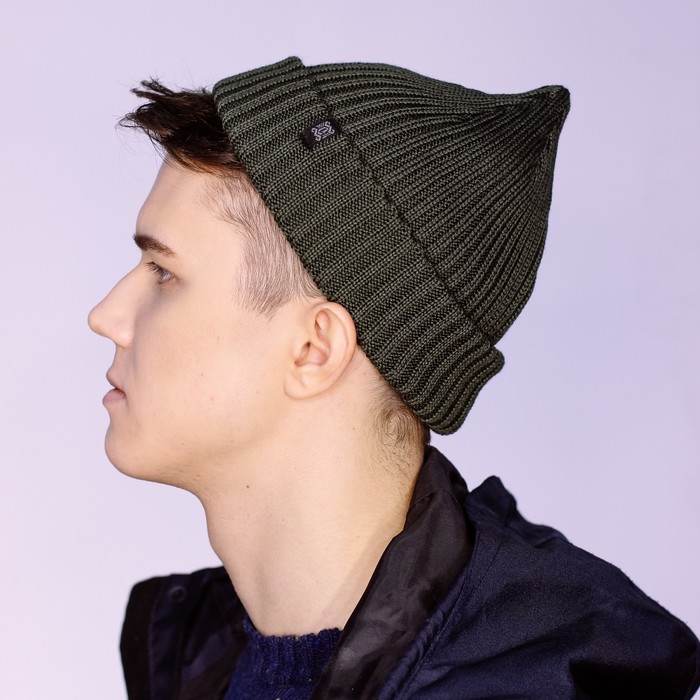 Шапка мужская "ФЕДУК" демисезонная 820220, цвет хаки, р-р 56-58