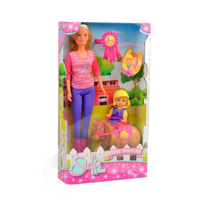 Кукла "Штеффи и Еви" с пони на ферме