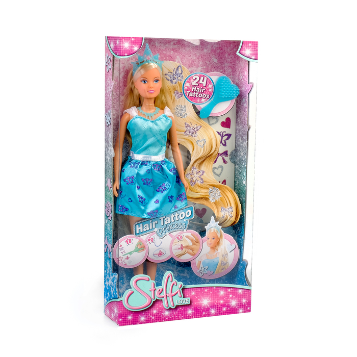 Кукла "Штеффи" с наклейками для волос, 29 см