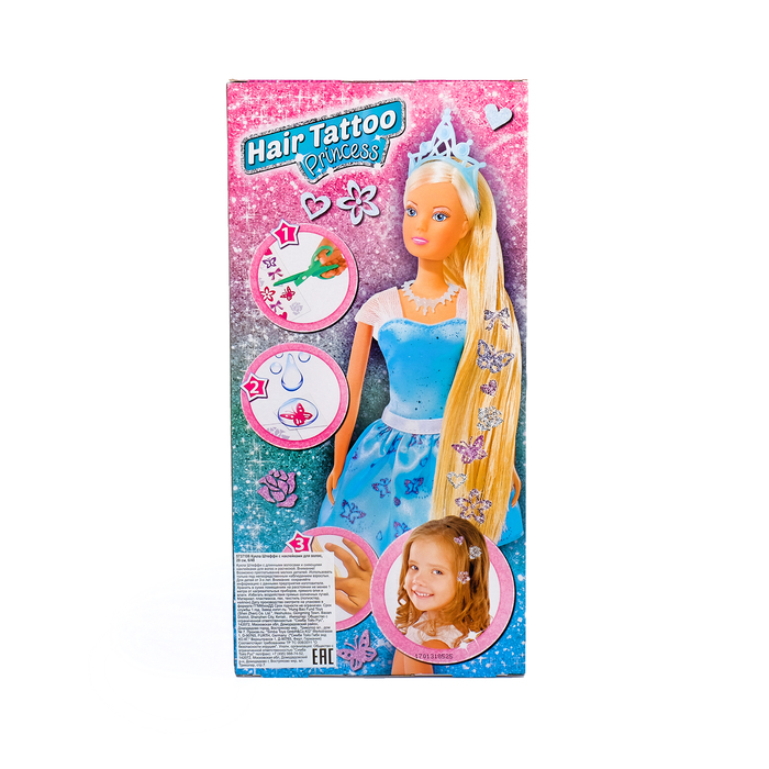 Кукла "Штеффи" с наклейками для волос, 29 см