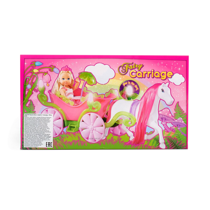 Кукла " Еви" в карете с лошадью, 12 см