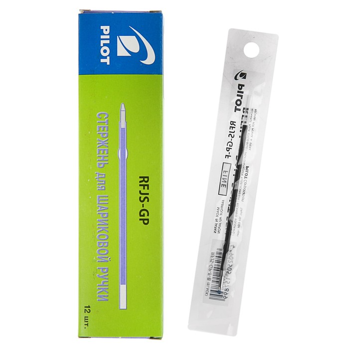 Стержень шариковый 98мм Pilot, узел 0.7мм, чернила чёрные, для ручек Rexgrip, Super Grip, BPRK