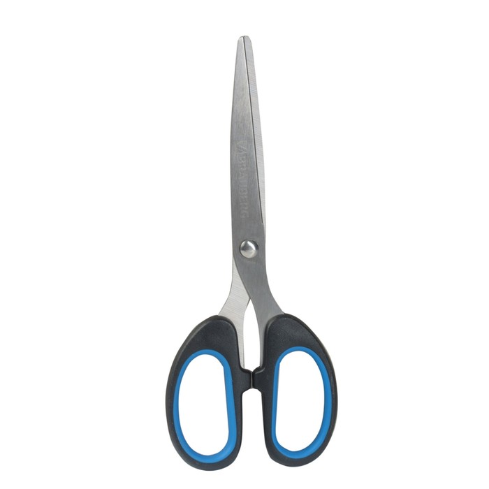 Ножницы BRAUBERG "Classic+" 16см, с резин.вставками, черно-синий 236447