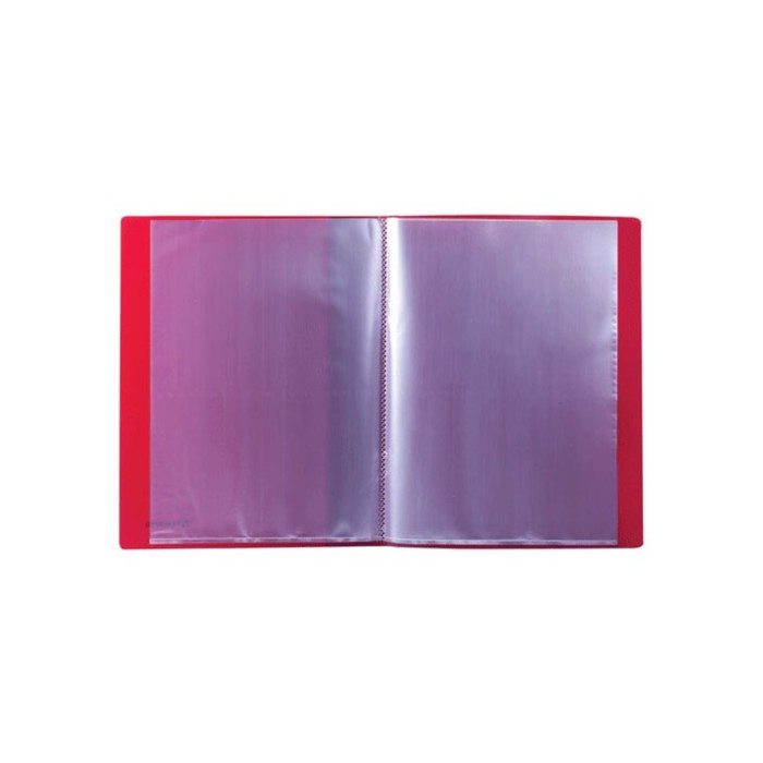 Папка 10 прозр вкладышей А4 0,5мм BRAUBERG Стандарт красная 221590