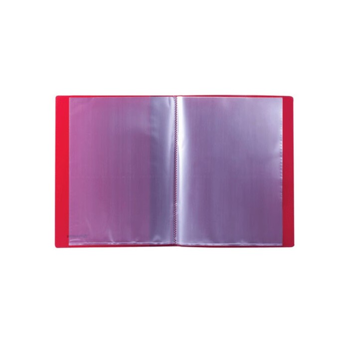 Папка 30 прозр вкладышей А4 0,6мм BRAUBERG Стандарт красная 221598