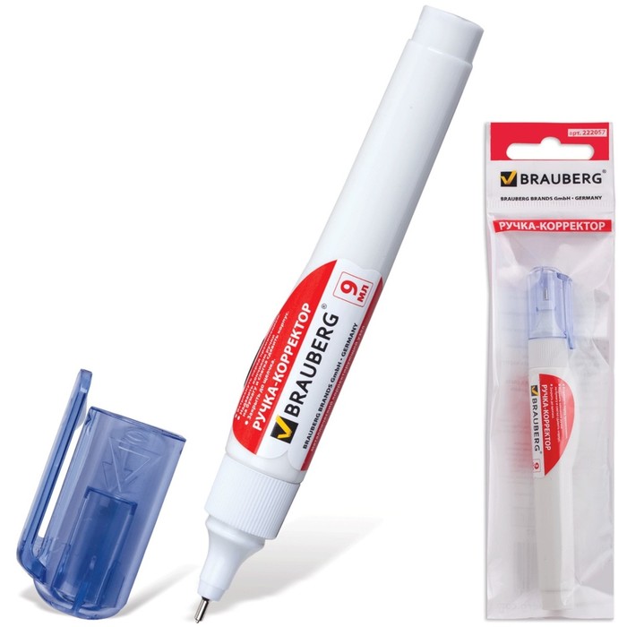 Ручка-корректор BRAUBERG "Energy" 9мл, металл наконечник 222057