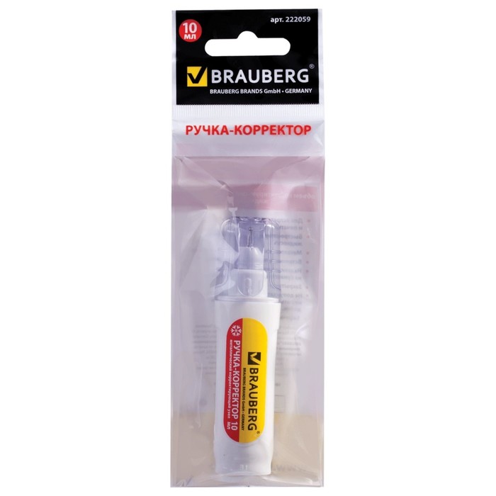 Ручка-корректор BRAUBERG 10мл, металл наконечник 222059