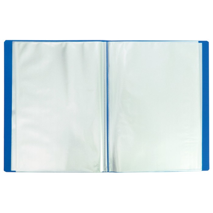 Папка 40 прозр вкладышей А4 0,6мм BRAUBERG Office синяя 222634