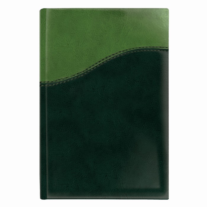 Ежедневник недатированный А5, 160 листов BRAUBERG Bond, под комбинированную кожу, зелёный