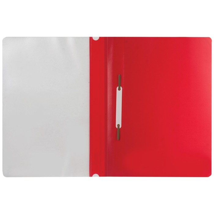 Скоросшиватель пластик А4 130/180мкм BRAUBERG, красный 220384