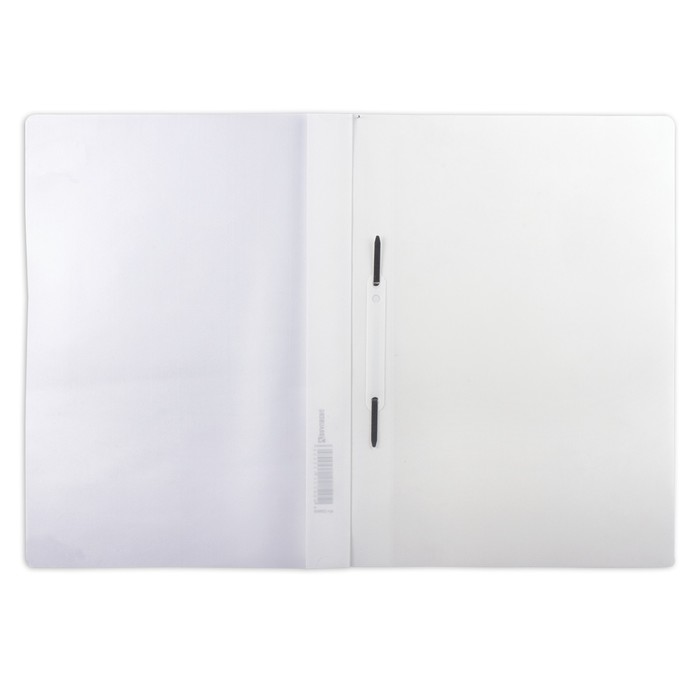 Скоросшиватель пластиковый с перфорацией А4 140/180мкм BRAUBERG, белый 226585