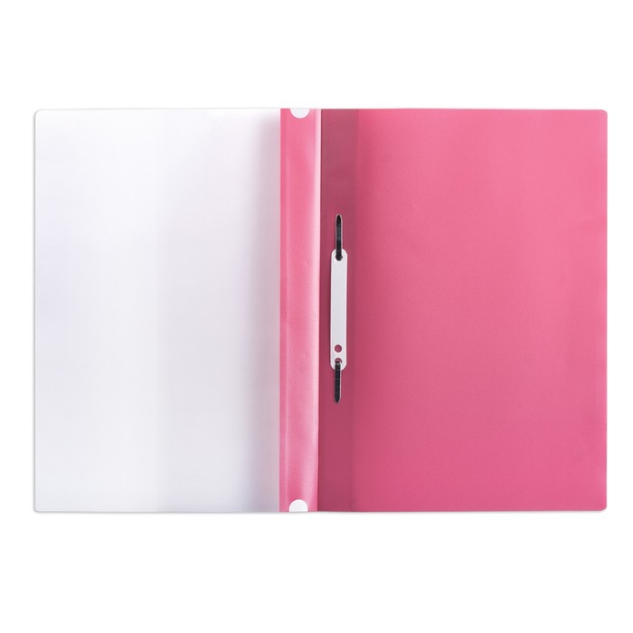 Скоросшиватель пластиковый с перфорацией А4 140/180мкм BRAUBERG, розовый 226588