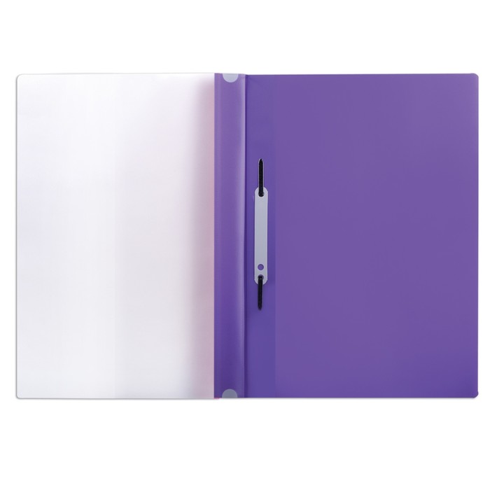 Скоросшиватель пластиковый с перфорацией А4 140/180мкм BRAUBERG, фиолетовый 226584