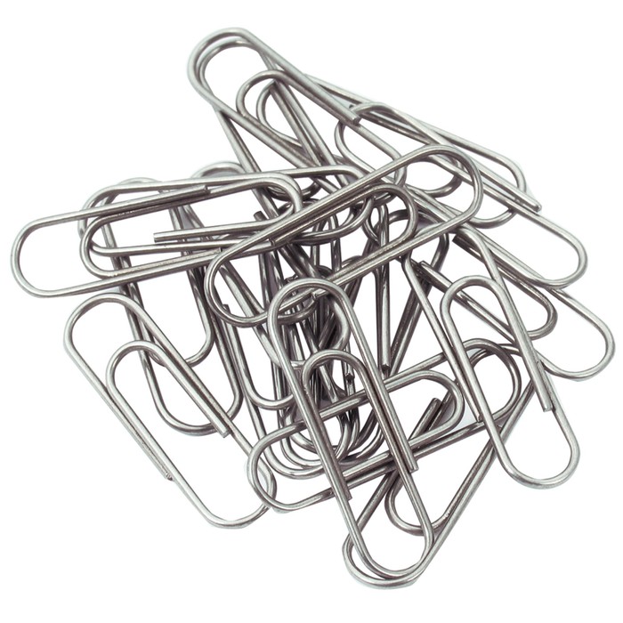 Скрепки никелированные 28мм STAFF 100 шт.в карт.уп. 226758