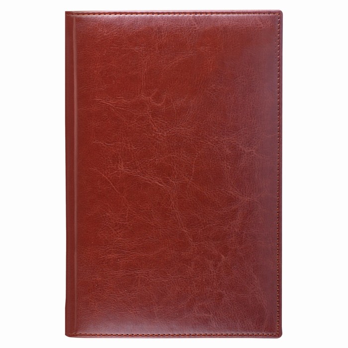 Ежедневник недатированный А6, 160 листов BRAUBERG Imperial, под гладкую кожу, коричневый